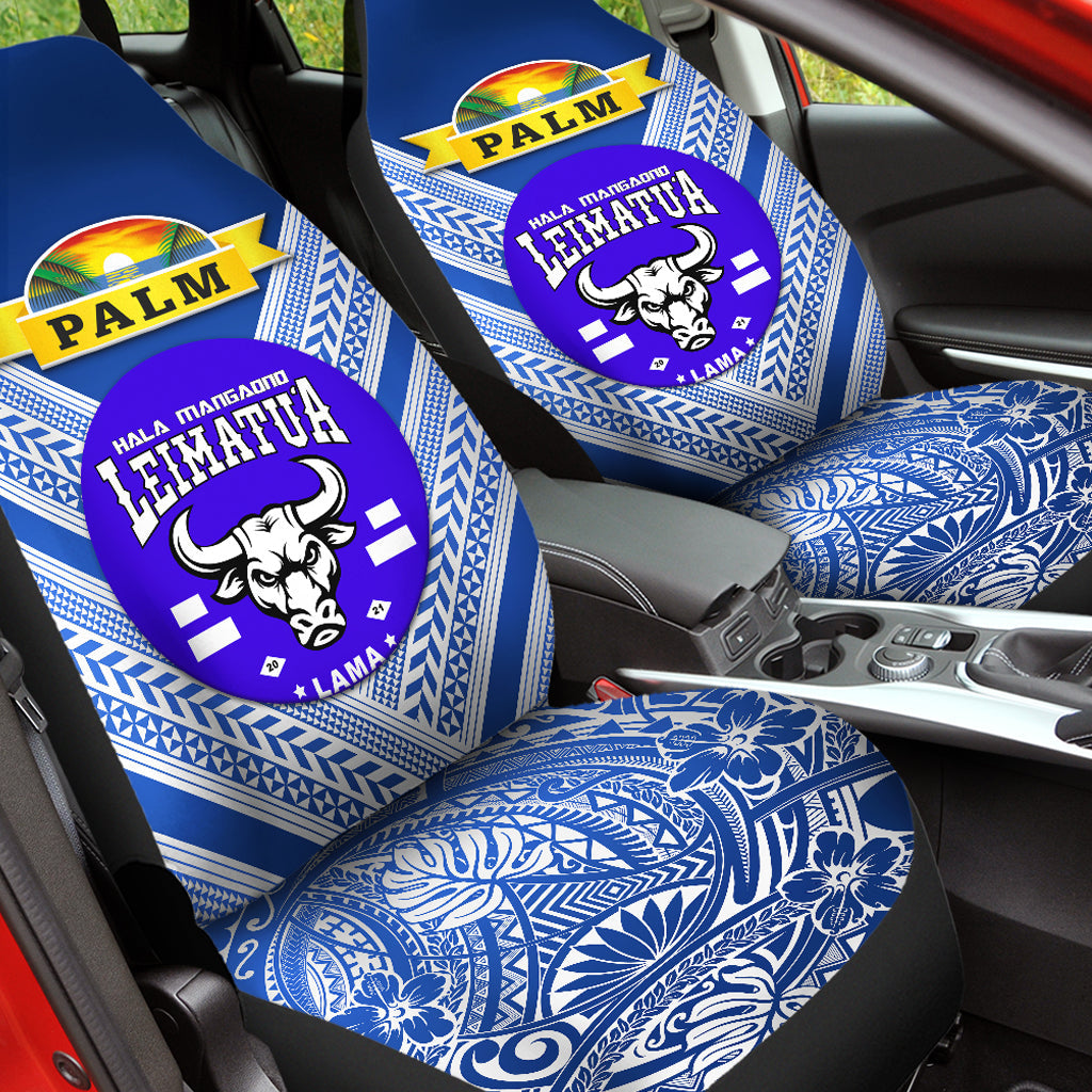 Mate Ma'a Tonga Car Seat Covers Leimatu'a Bulls Creative Style Blue NO.1