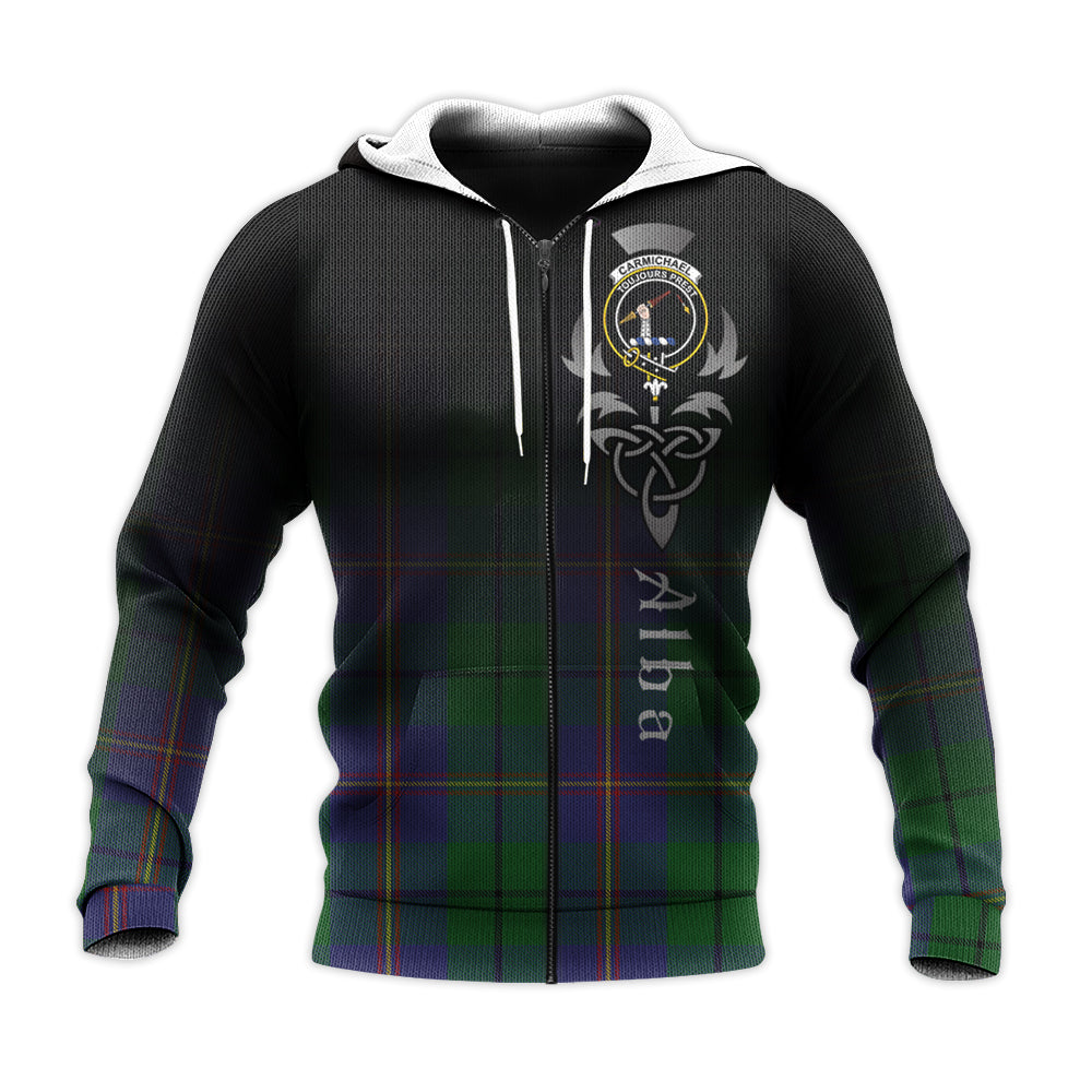 Printivon Carmichael Tartan Crest Alba Celtic Hoodie