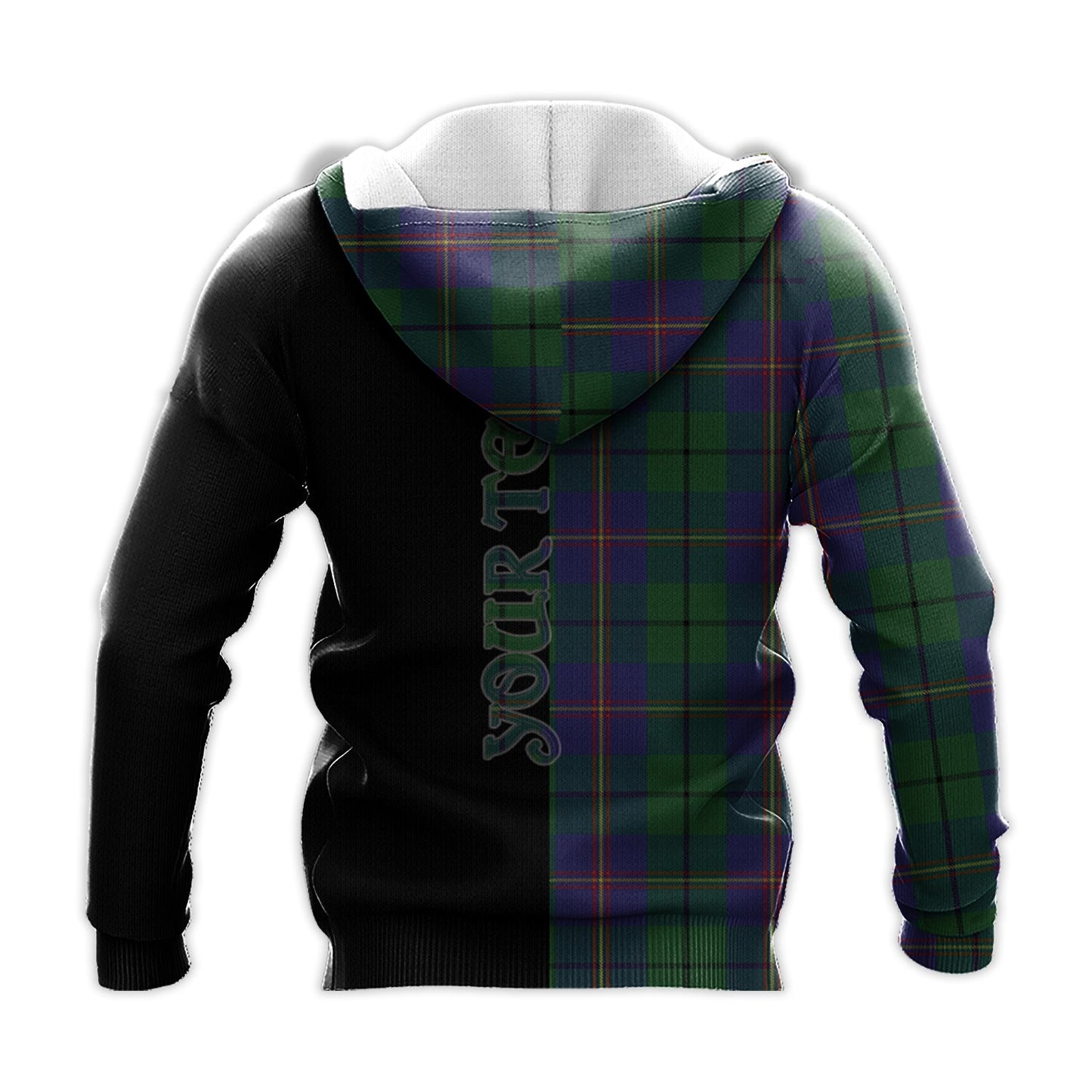 Printivon Carmichael Tartan Personalize Half Hoodie
