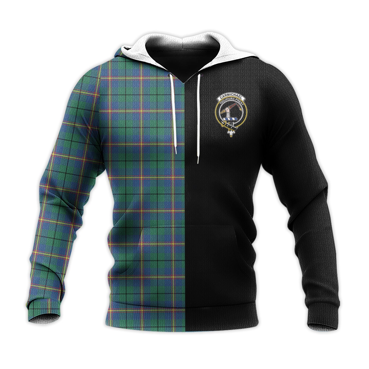 Printivon Carmichael Ancient Tartan Personalize Half Hoodie