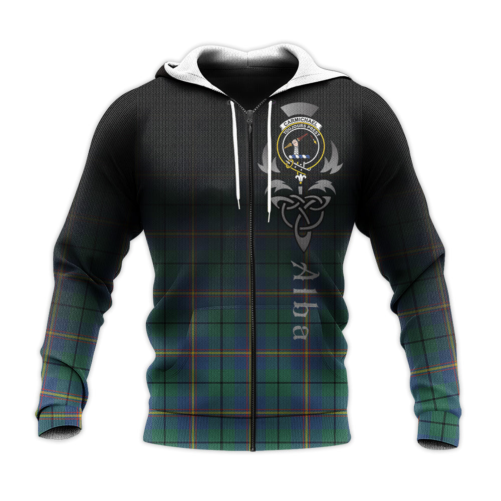 Printivon Carmichael Ancient Tartan Crest Alba Celtic Hoodie