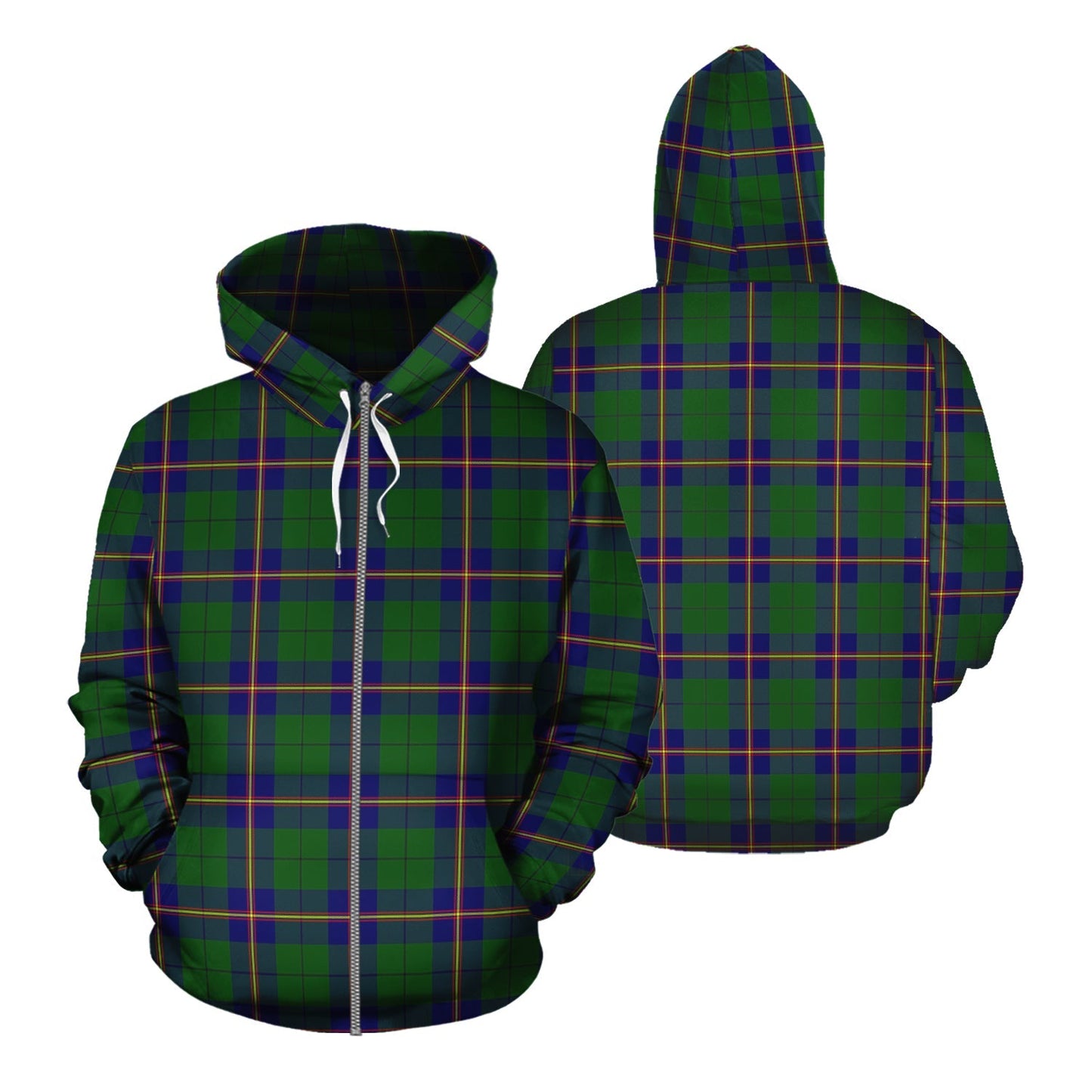 Printivon Carmichael Modern Tartan Hoodie