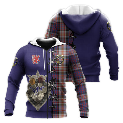 Printivon Carnegie Tartan Hoodie Lion Rampant And Celtic Thistle Style