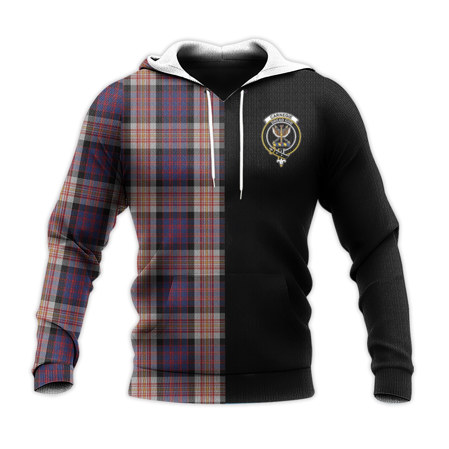 Printivon Carnegie Tartan Personalize Half Hoodie