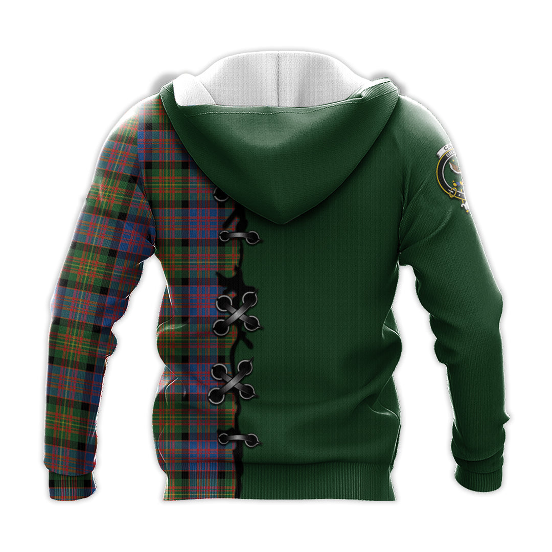 Printivon Carnegie Ancient Tartan Hoodie Lion Rampant And Celtic Thistle Style