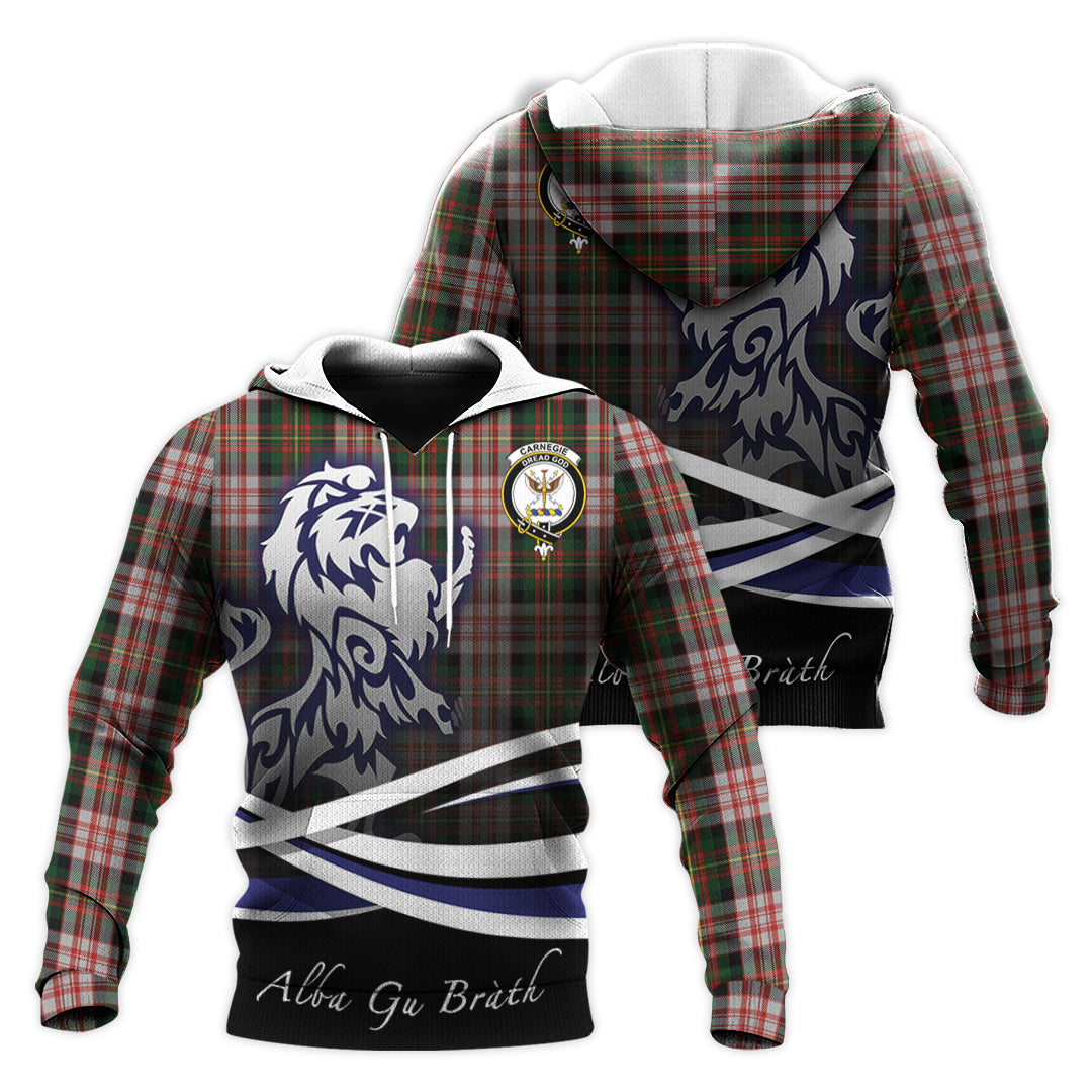 Printivon Carnegie Dress Tartan Scottish Lion Hoodie