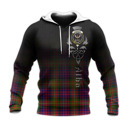 Printivon Carnegie Modern Tartan Crest Alba Celtic Hoodie