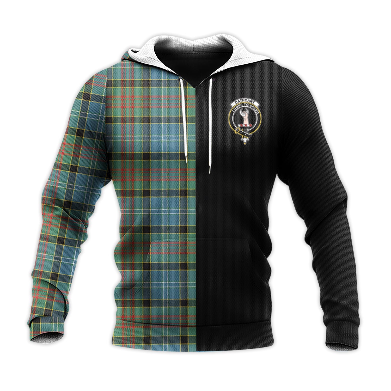 Printivon Cathcart Tartan Personalize Half Hoodie