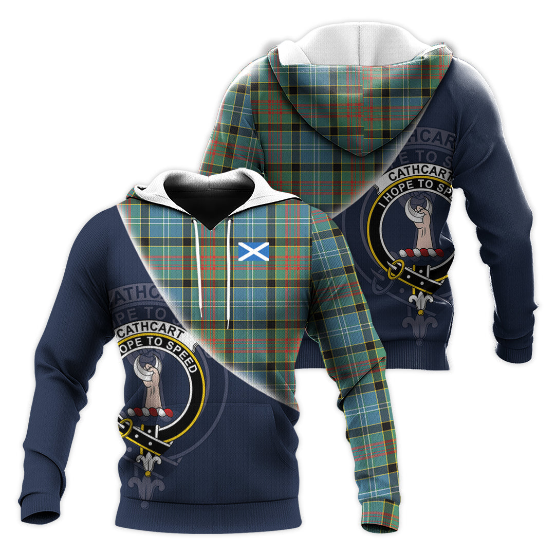 Printivon Cathcart Tartan Scottish Crest Hoodie