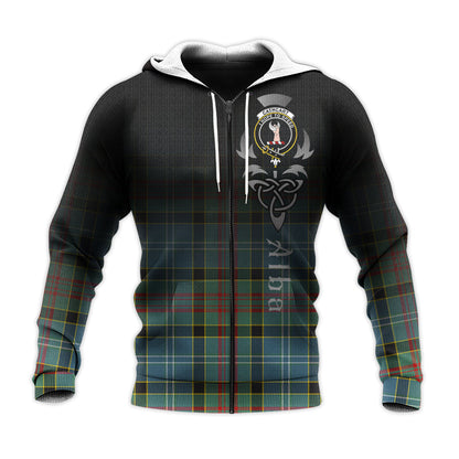 Printivon Cathcart Tartan Crest Alba Celtic Hoodie