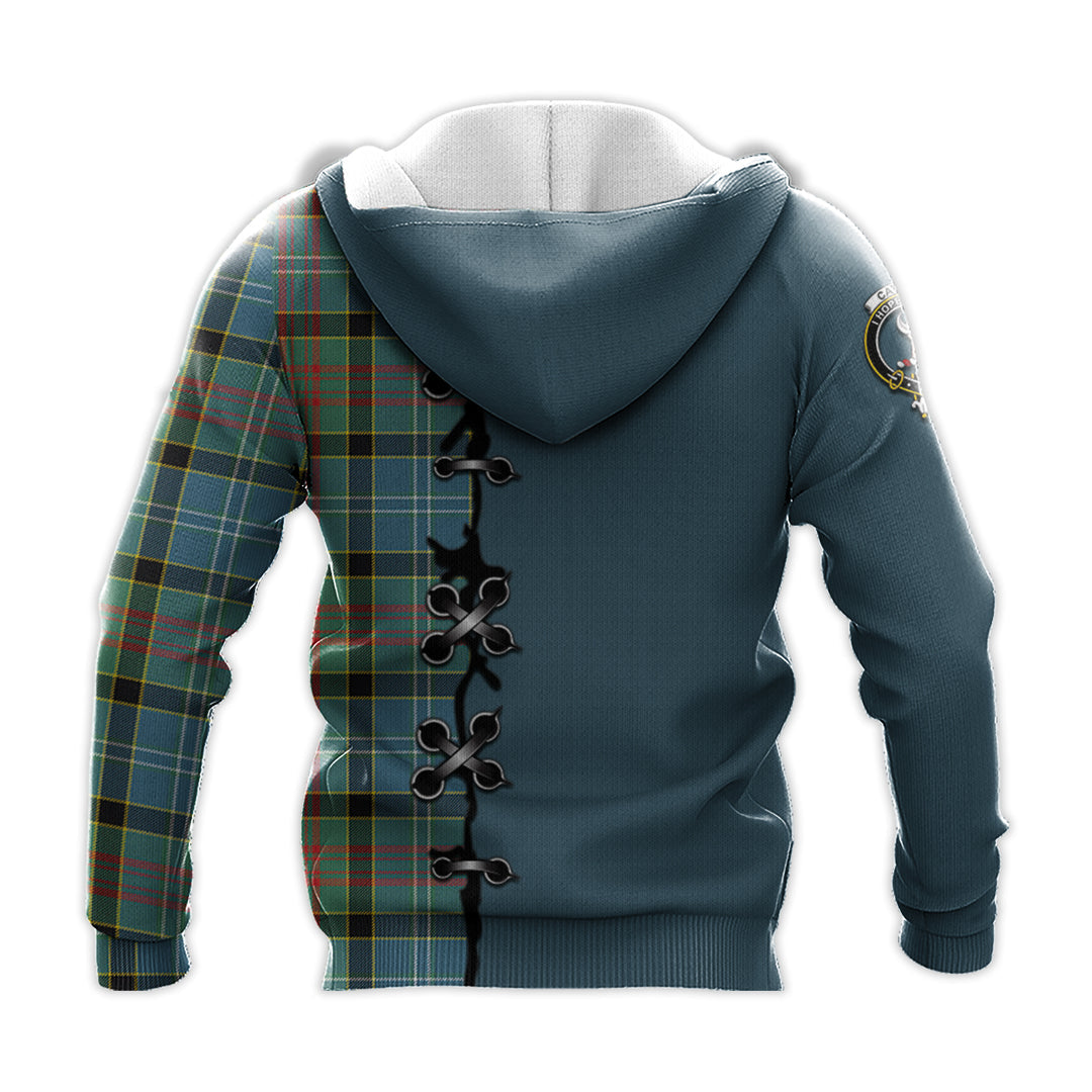 Printivon Cathcart Tartan Hoodie Lion Rampant And Celtic Thistle Style