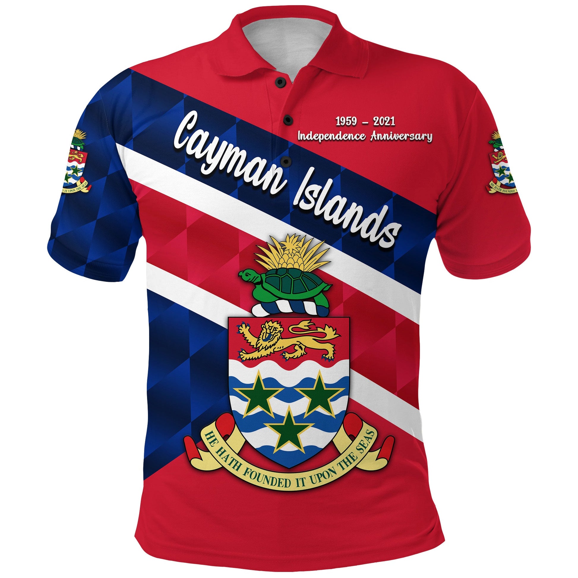 Cayman Islands Polo Shirt Coat Of Arms Independence Anniversary Sporty Style