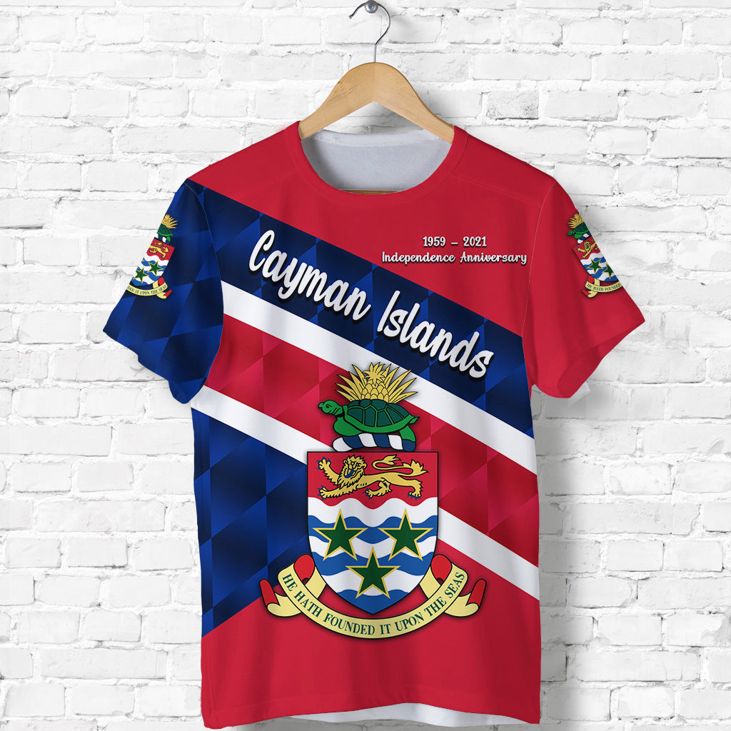 Cayman Islands T Shirt Coat Of Arms Independence Anniversary Sporty Style