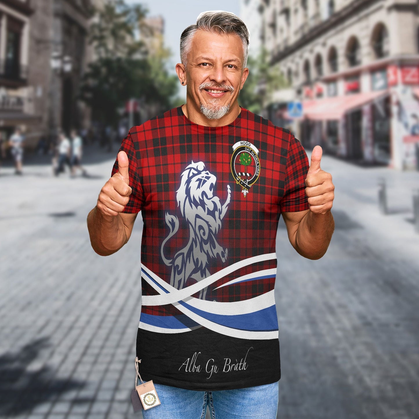 Printivon Hogg (or Hog) Clan Crest Alba Gu Brath T Shirt Scotland Gift