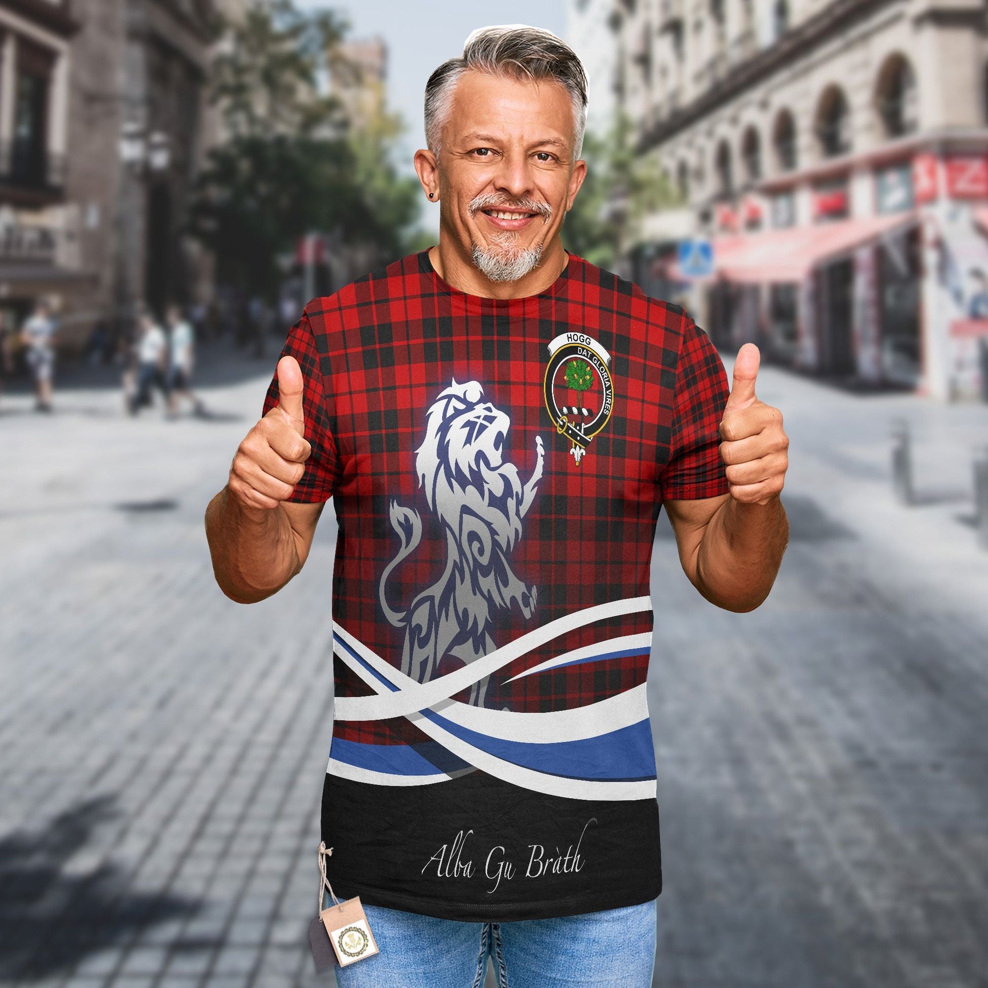 Printivon Hogg (or Hog) Clan Crest Alba Gu Brath T Shirt Scotland Gift