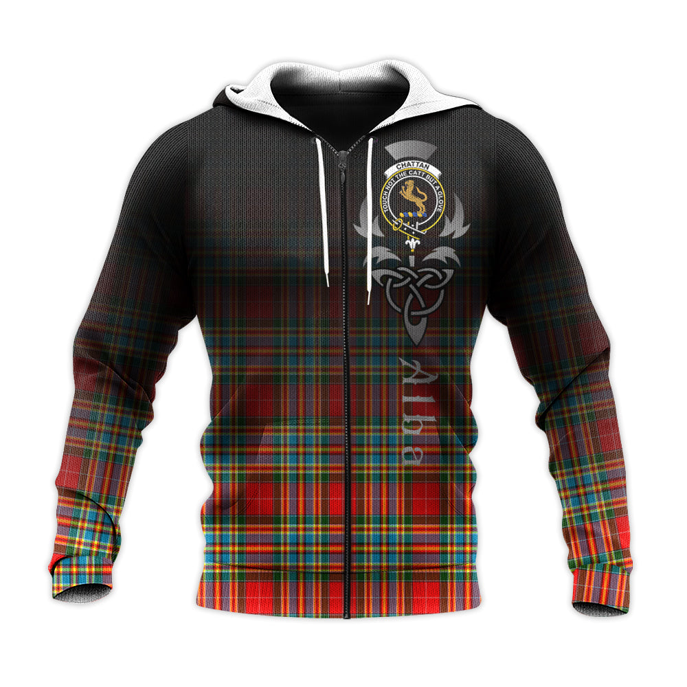 Printivon Chattan Tartan Crest Alba Celtic Hoodie
