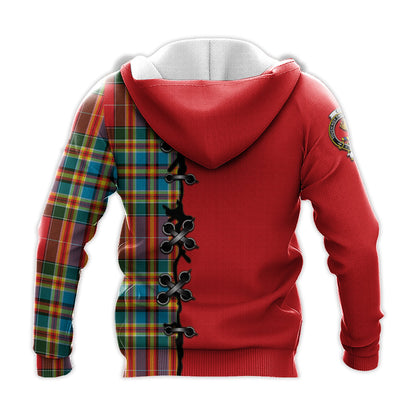 Printivon Chattan Tartan Hoodie Lion Rampant And Celtic Thistle Style