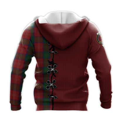 Printivon Chisholm Tartan Hoodie Lion Rampant And Celtic Thistle Style