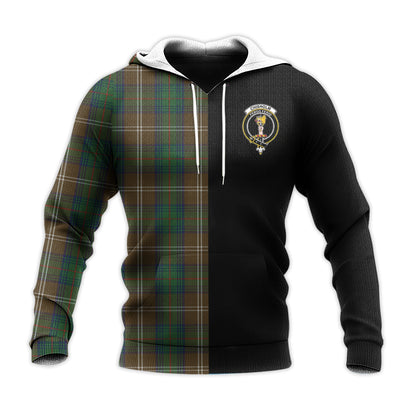 Printivon Chisholm Hunting Tartan Personalize Half Hoodie