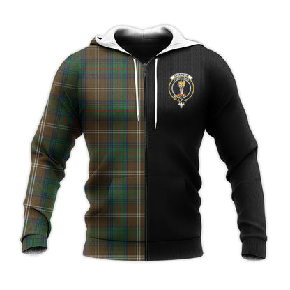 Printivon Chisholm Hunting Tartan Personalize Half Hoodie