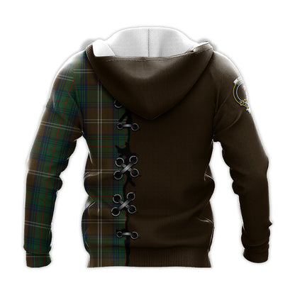 Printivon Chisholm Hunting Tartan Hoodie Lion Rampant And Celtic Thistle Style