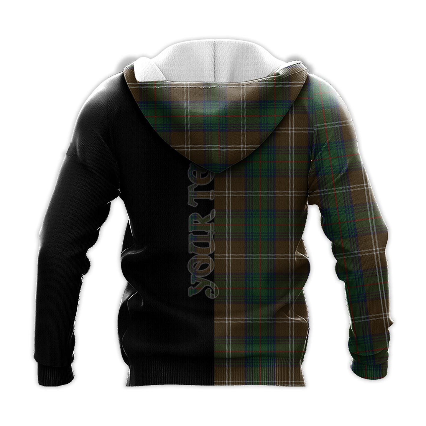 Printivon Chisholm Hunting Tartan Personalize Half Hoodie