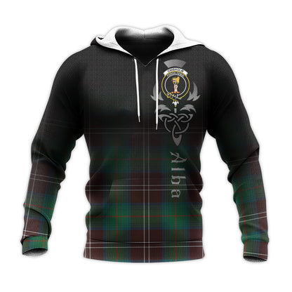 Printivon Chisholm Hunting Ancient Tartan Crest Alba Celtic Hoodie