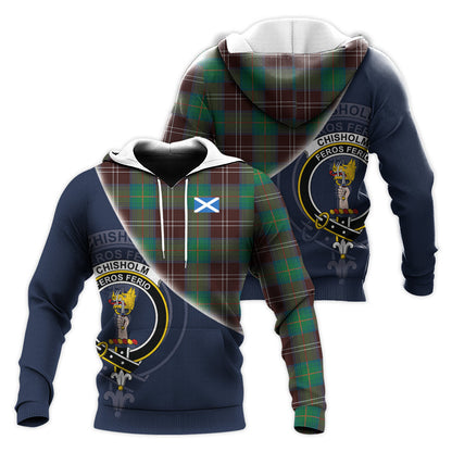 Printivon Chisholm Hunting Ancient Tartan Scottish Crest Hoodie