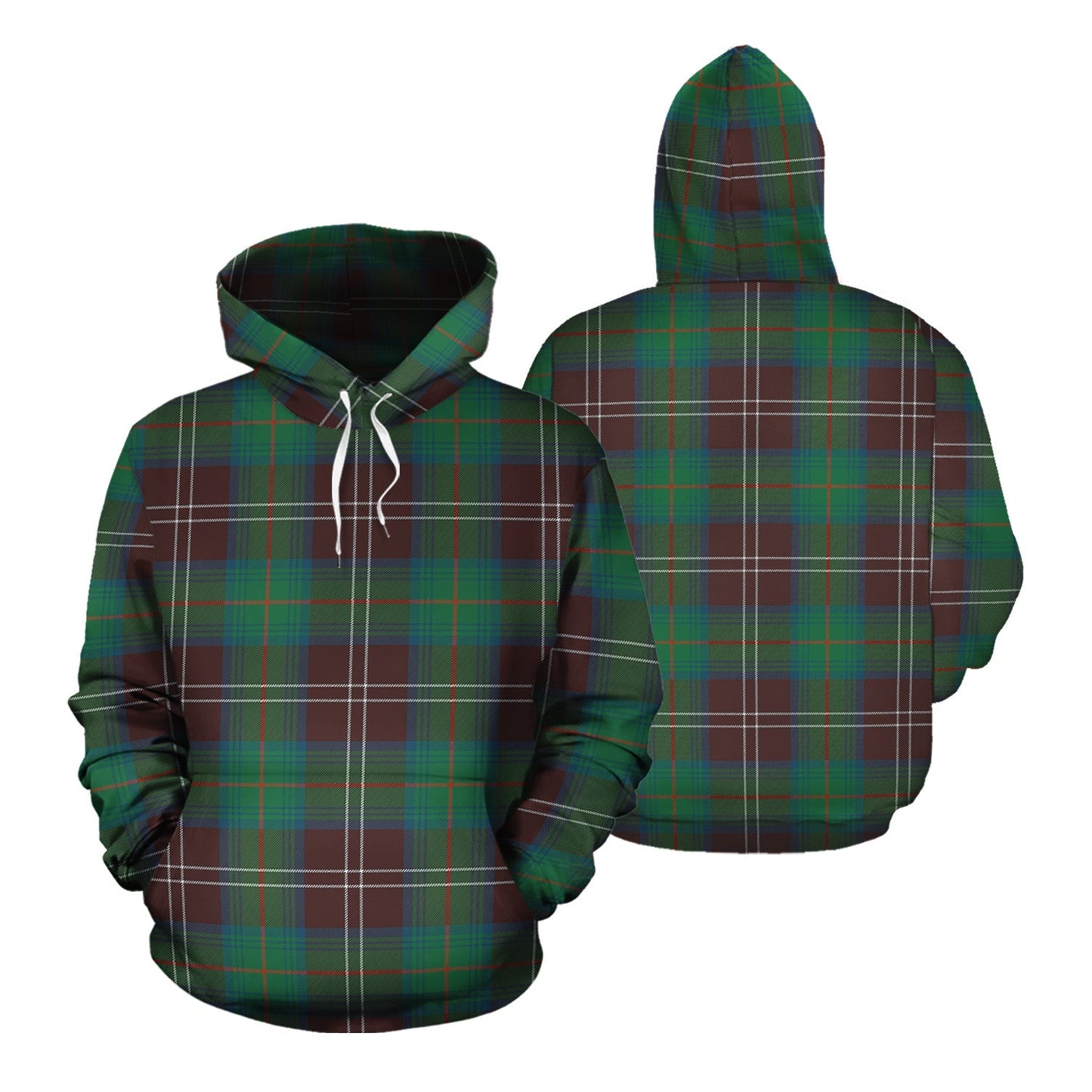 Printivon Chisholm Hunting Ancient Tartan Hoodie