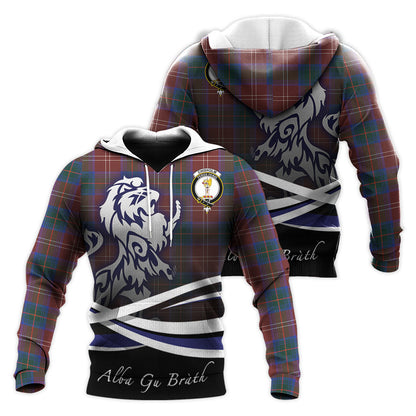 Printivon Chisholm Hunting Modern Tartan Scottish Lion Hoodie
