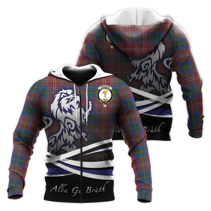 Printivon Chisholm Hunting Modern Tartan Scottish Lion Hoodie