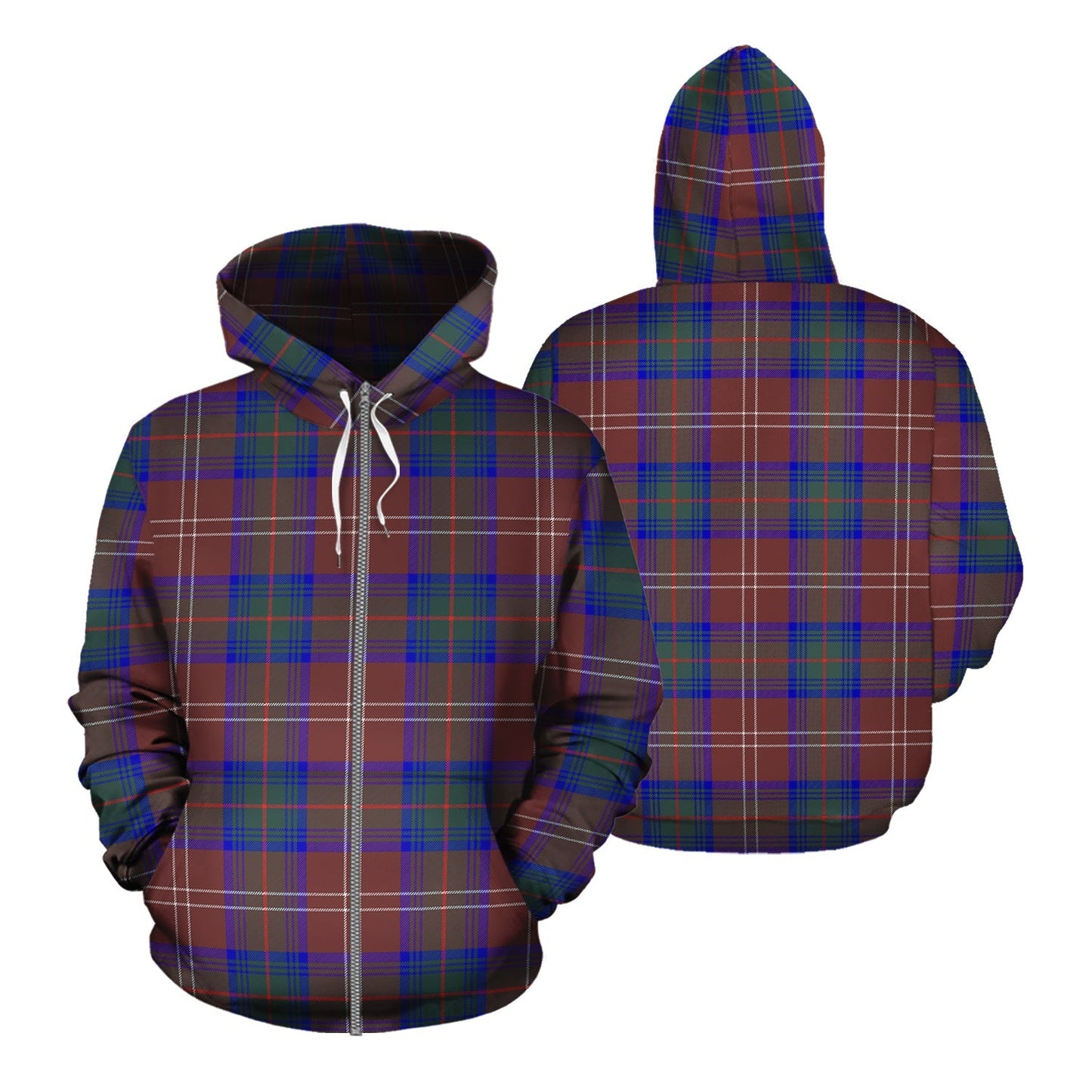 Printivon Chisholm Hunting Modern Tartan Hoodie