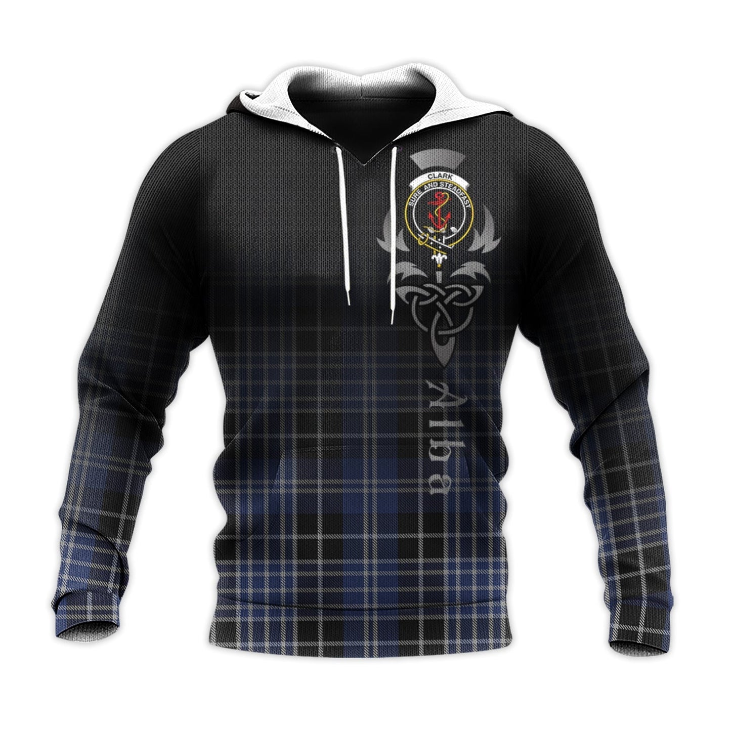 Printivon Clark Tartan Crest Alba Celtic Hoodie