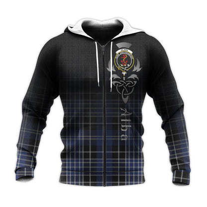 Printivon Clark Tartan Crest Alba Celtic Hoodie