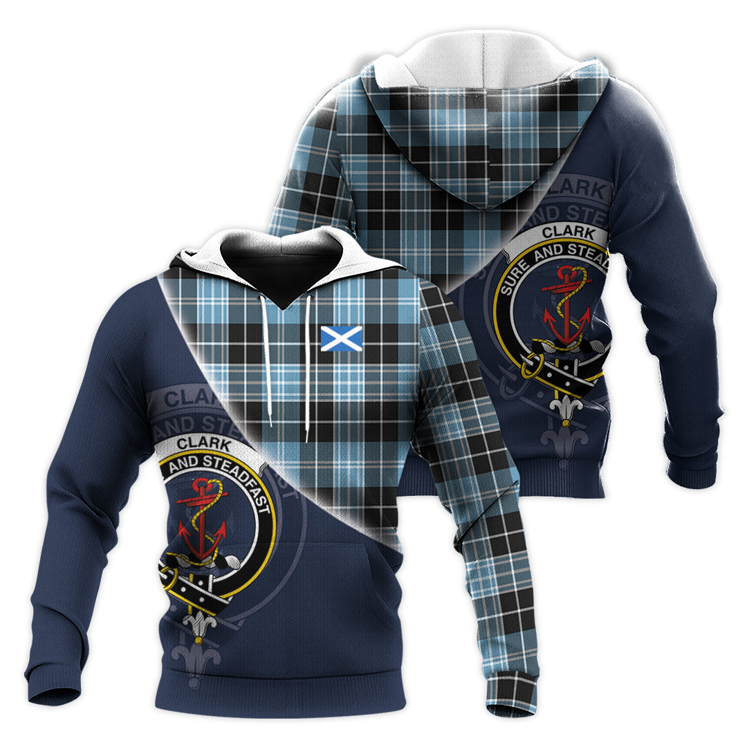Printivon Clark Ancient Tartan Scottish Crest Hoodie