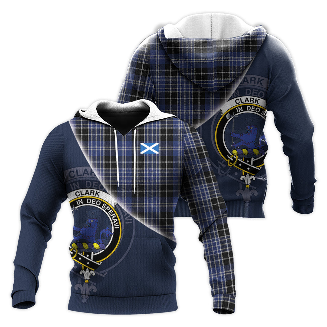 Printivon Clark Lion Tartan Scottish Crest Hoodie