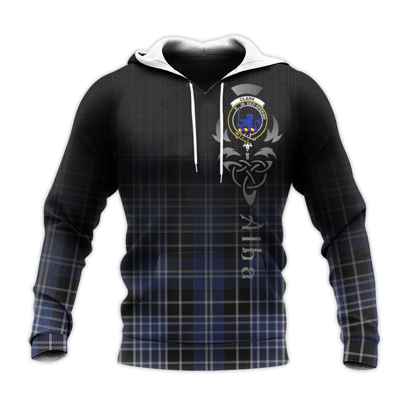 Printivon Clark Lion Tartan Crest Alba Celtic Hoodie
