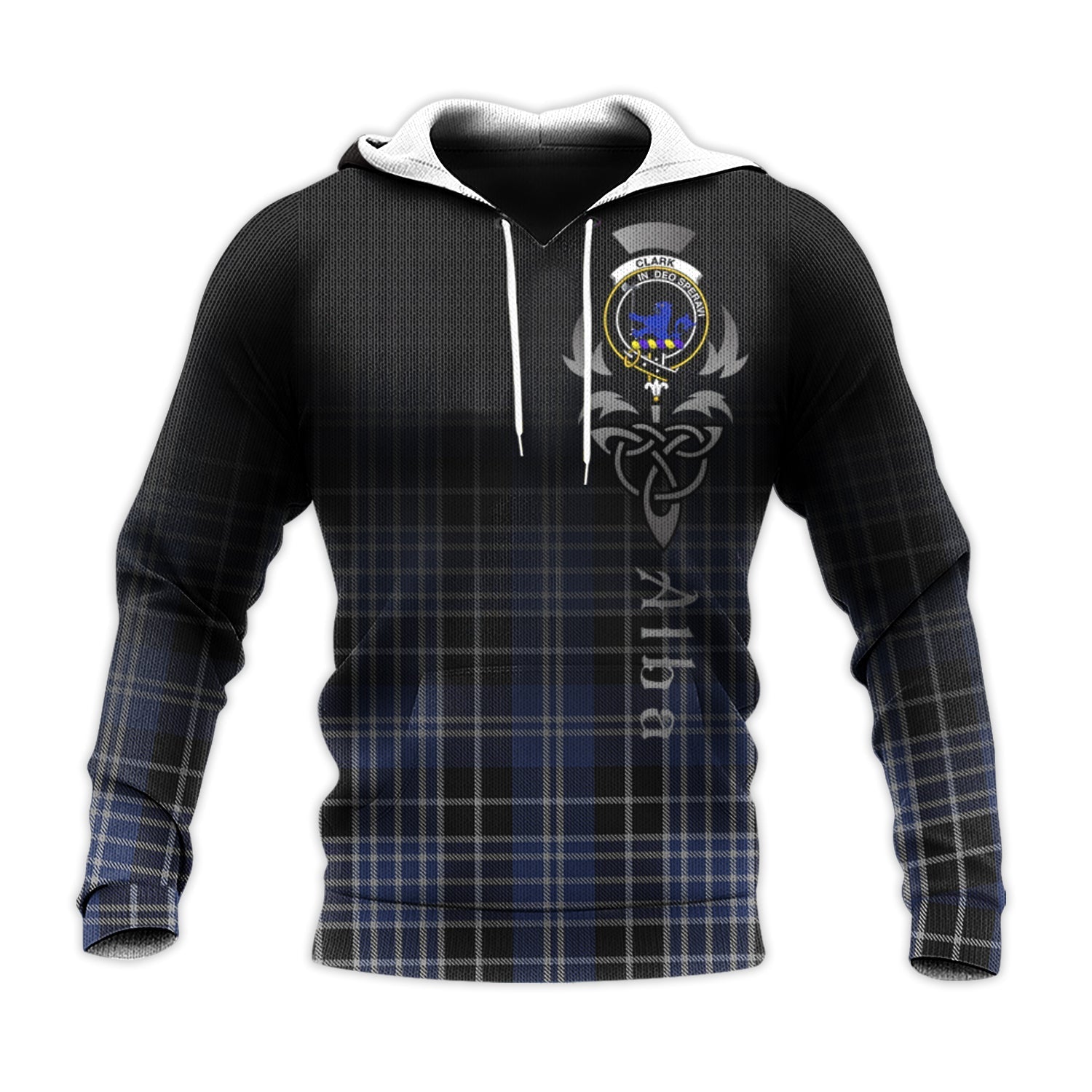 Printivon Clark Lion Tartan Crest Alba Celtic Hoodie