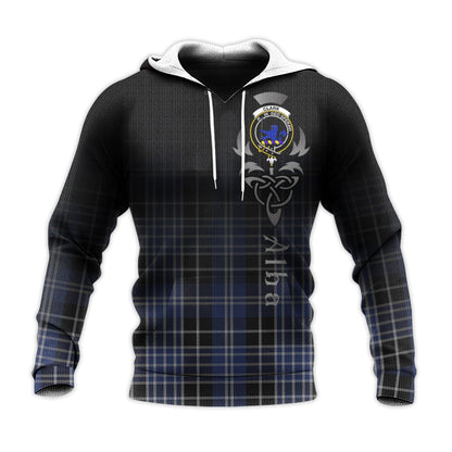 Printivon Clark Lion Tartan Crest Alba Celtic Hoodie