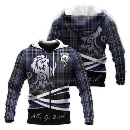 Printivon Clark Lion Tartan Scottish Lion Hoodie