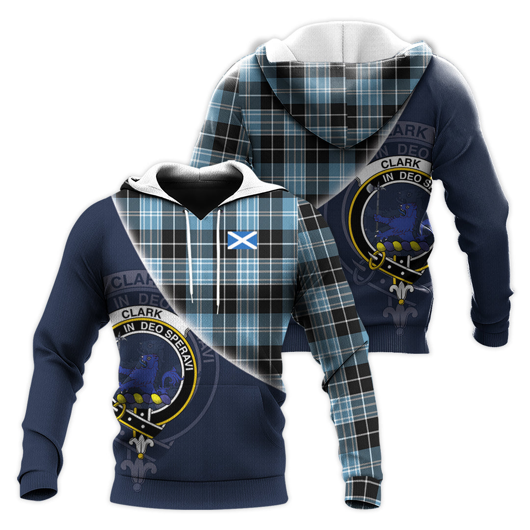 Printivon Clark Lion Ancient Tartan Scottish Crest Hoodie