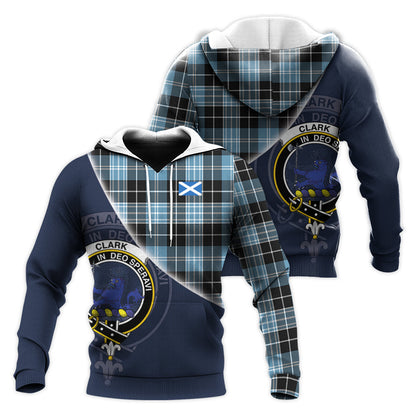 Printivon Clark Lion Ancient Tartan Scottish Crest Hoodie