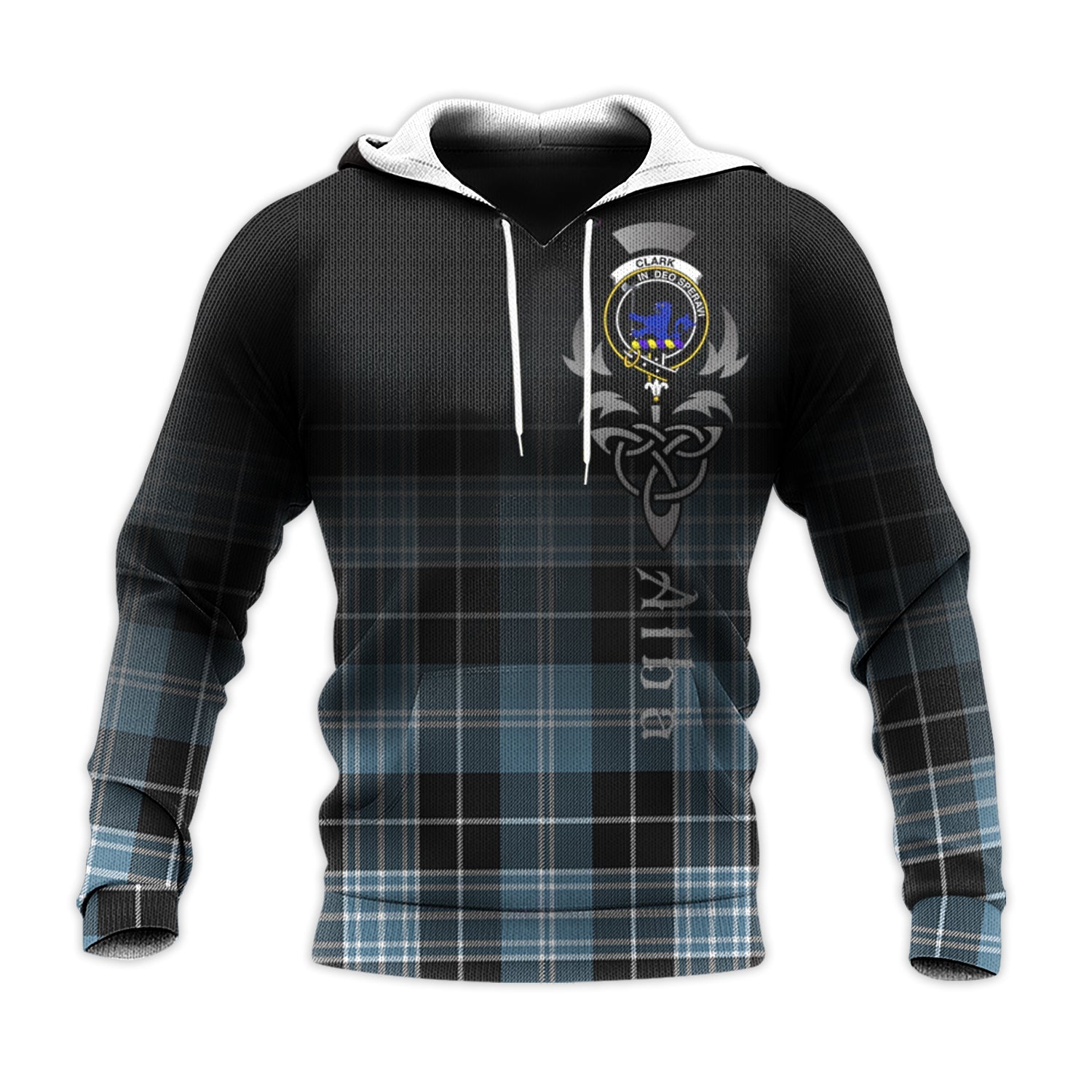 Printivon Clark Lion Ancient Tartan Crest Alba Celtic Hoodie