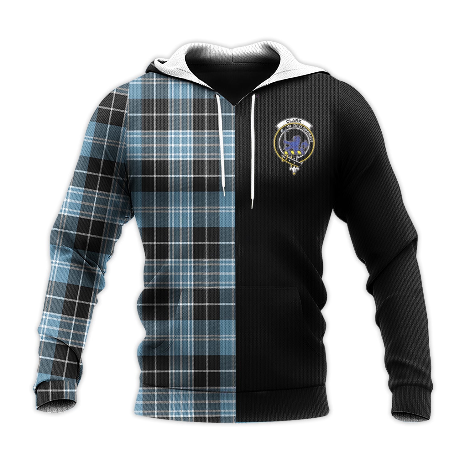 Printivon Clark Lion Ancient Tartan Personalize Half Hoodie