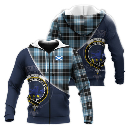 Printivon Clark Lion Ancient Tartan Scottish Crest Hoodie