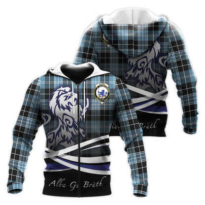 Printivon Clark Lion Ancient Tartan Scottish Lion Hoodie