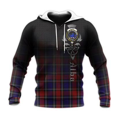Printivon Clark Lion Red Tartan Crest Alba Celtic Hoodie