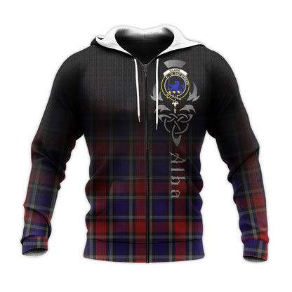 Printivon Clark Lion Red Tartan Crest Alba Celtic Hoodie