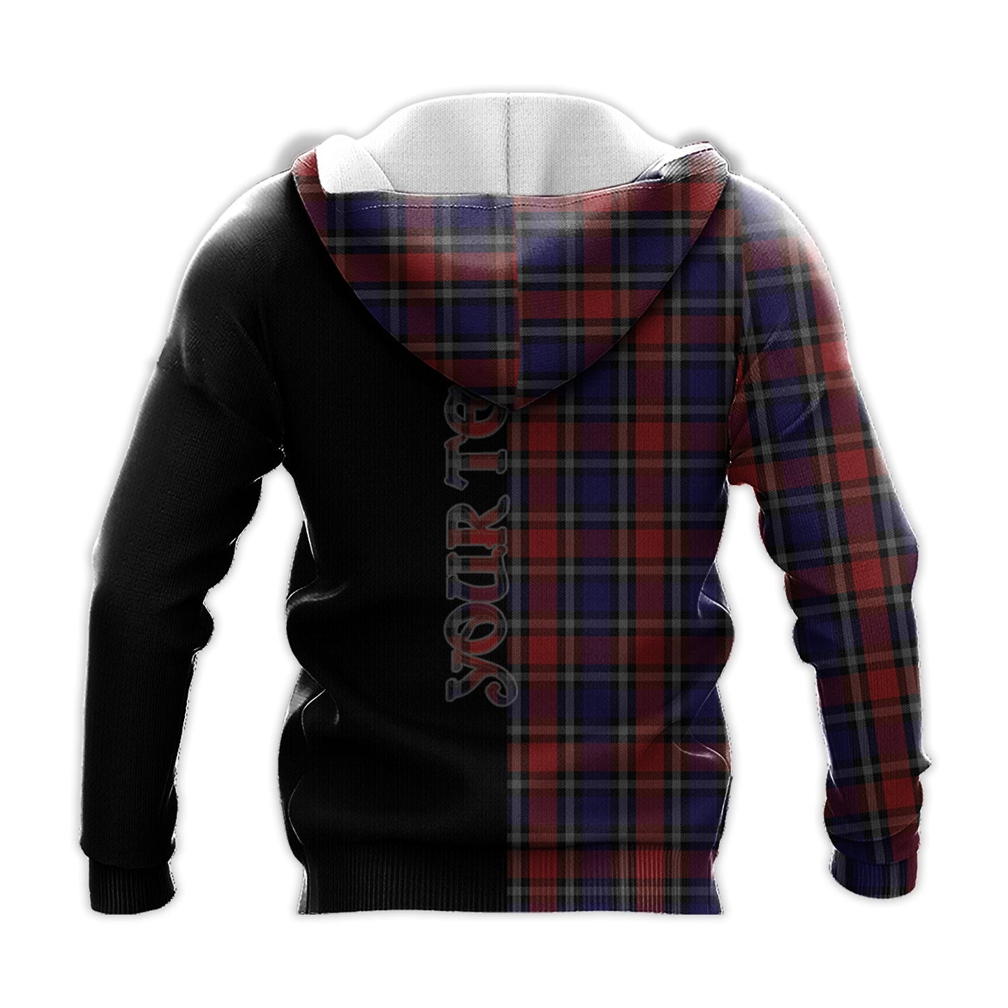 Printivon Clark Lion Red Tartan Personalize Half Hoodie