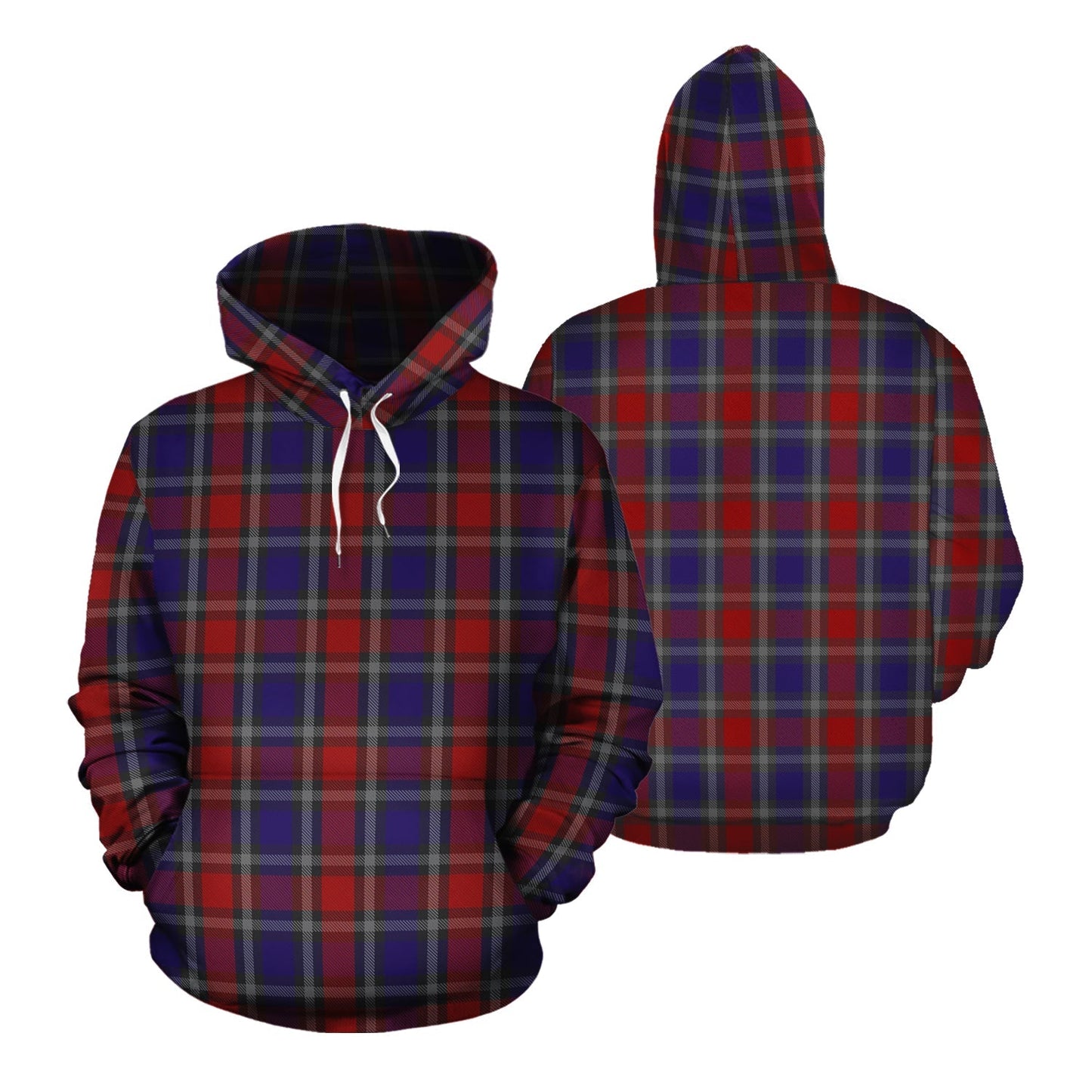 Printivon Clark Lion Red Tartan Hoodie